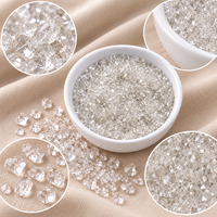 Cristaux de quartz clair de 3 mm à 5 mm, pierres roulées blanches, gravier pour remplissage de vase, décoration de la maison, fabrication de bijoux et projets d'artisanat