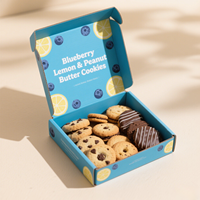 Boîtes en Carton Alimentaire Personnalisées Écologiques Pliables pour Gâteaux Biscuits Cookies