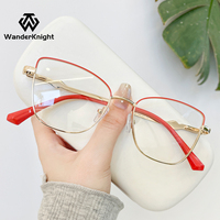 Lunettes de vue œil de chat 2025 pour femmes, monture classique anti-lumière bleue, design spécial, charnières flexibles, montures optiques