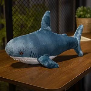 Peluche de Tiburón Bordado Súper Suave OEM de 31cm-50cm, Juguete Antiestrés, Decoración de Habitación, Relleno de Algodón PP, Juguete de Peluche - Product Image 6