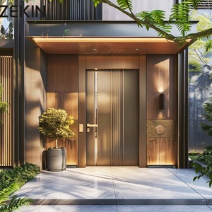 Modern Style 6063-T5 Thermal Broken Aluminum Upscale Entry Door Multi Point Lock Security Aluminum Alloy Pivot Door - Product Image 1