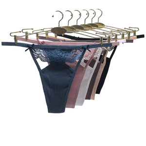 Lencería transpirable de algodón acanalado con lazo, estilo japonés, bragas tipo tanga con encaje para niñas - Product Image 1