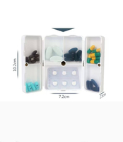 Boîte à pilules magnétique portable en plastique, 7 compartiments, 7 jours, étui de rangement pour pilules de voyage, organisateur hebdomadaire de pilules