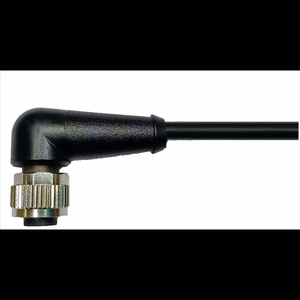 M12 a Code Angle femelle 90 degrés 4 broches 4*0.34 Mm2 blindé PUR Cable-10Mtr noir IP68 évalué 300V Contacts en alliage de cuivre Inde - Product Image 4