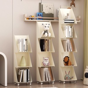 Light Luxury Creative Iron Bookshelf Floor Rack for <strong>Small</strong> Apartments Living Room Mobile Bookcase <strong>Corner</strong> Storage <strong>Unit</strong> - Product Image 5