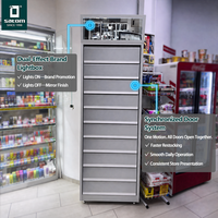 Vitrine lumineuse LED pour tabac, présentoir à cigarettes, boîte à lumière miroir pour la vente au détail de tabac, présentoir pour tabac sans fumée
