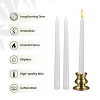 Bougie en Cire d'Abeille Blanche en Gros, Ensemble de Bougies Personnalisées OEM, Décoration d'Intérieur, Cadeau, Noël, Mariage, Fête, 10 Pouces, ODM