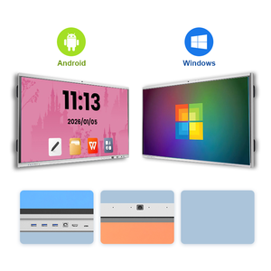 Tableau blanc interactif intelligent certifié EDLA, tableau blanc interactif AI, 4K, 40 points tactiles, cadre en aluminium, IFPD tout-en-un, 65/75/86/98 pouces, école - Product Image 2