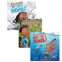 ¿Qué pasaría si tuvieras orejas, dientes y patas de animales? Juego de 12 libros de cuentos en inglés de ciencia popular para niños sobre T-Rex