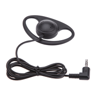 3.5mm D-Shape Style Wired Earhook Headphone Single Side walkie talkie Earphone One Side Earhook Design