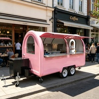 Prix d'usine 400CM Remorque de camion ronde entièrement équipée et personnalisable pour cuisine mobile extérieure et abri alimentaire
