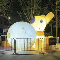 Lune gonflable géante publicitaire extérieure personnalisable avec éclairage LED