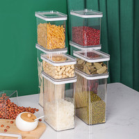 Récipient Organisateur de cuisine hermétique pour pâtes, noix, haricots, collations, bocal de stockage avec couvercle empilable étanche