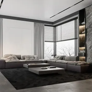 Sanhai Elegant Modern Duplex Apartment Full House Plan Interior Design Service Construction Drawing Architecture Consultant