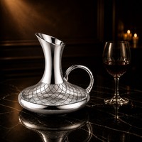 Carafe à vin décanteuse en verre à motif diamanté pour la maison, le bar, le restaurant, collection cadeau, présentation de table