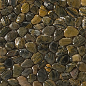 Alfombra de Reflexología Rectangular de Piedras de Río Naturales, Impermeable y Antideslizante para Entrada de Ducha - Product Image 1