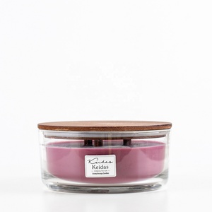 Nouvelle Arrivée 2025 - <span class=keywords><strong>Bougie</strong></span> Parfumée Artisanale à Mèche en Bois, Grand Format Rond, Nouveau Style - Product Image 6