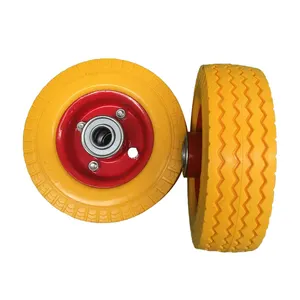 Wheelbarrow Tyres PU0603 6X2 Metal Rubber Pu Foam Wheel For Sale