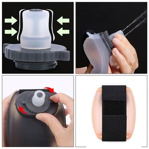 Wholesale Silicone Adjustable Wearable 3 Color Handsfree Wrist <b>Water</b> Bottle 200ml Eco-Friendly for Running Cycling Gift - Product Image 6