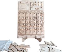 Calendrier perpétuel en bois Montessori, jouet éducatif pour enfants, décoration pour l'école à domicile et la salle de classe