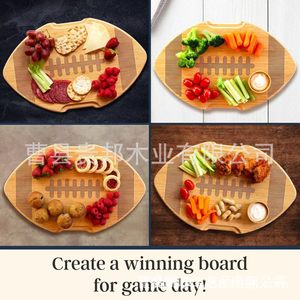 Bandeja de madera Guibang para servir, tabla de queso de bambú, bandeja multifuncional para delicateses para el día del partido - Product Image 1