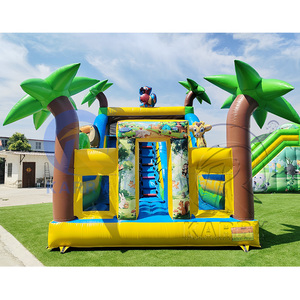 Château gonflable commercial en PVC 0,55 avec toboggan <span class=keywords><strong>pour</strong></span> enfants, combo château et <span class=keywords><strong>jeux</strong></span>, idéal <span class=keywords><strong>pour</strong></span> les fêtes en extérieur, parcs d'attractions, et activités commerciales dans les jardins. - Product Image 2