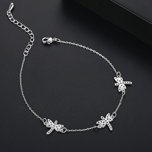 LUOTEEMI Charming <strong>Dragonfly</strong> a AA Cubic Zircon <strong>Bracelet</strong> for Cute Girl Woman Gift Designs Factory Wholesale Rhodium Plated - Product Image 5