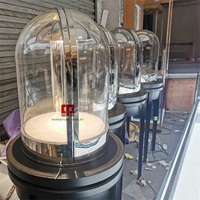 Vitrine à bijoux sphérique de luxe sur mesure avec éclairage LED, présentoir à bijoux en verre personnalisé unique pour la conception de boutiques