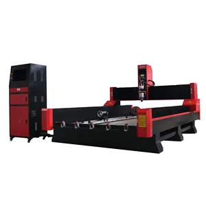 1325 5.5kw ağır taş cnc router oyma makinesi t-yuvası alüminyum Worktable