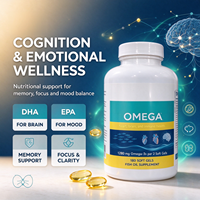 Gélules d'huile de poisson oméga 3 haute puissance OEM 690 mg avec EPA et DHA pour la santé cardiaque, la fonction cérébrale et le soutien immunitaire