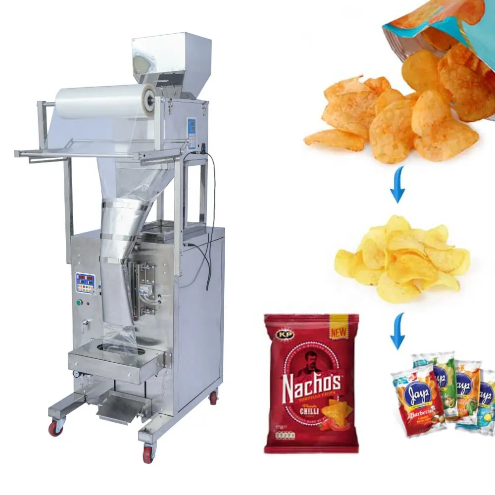 Machine d'emballage commerciale pour Chips pommes de terre, ml, emballage pour noix, oignon, céréales