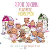 Paket Rumah Spesial 8 Unit Nines Donil Fashion Mini Mainan Plastik DIY untuk Anak Perempuan Usia 5-7 Tahun Set Boneka Mini Model