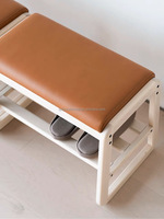 JIAMUJIA Étagère à chaussures en bois à double niveau et banc de rangement pour petit espace, salon, chambre, entrée, hôtel - Design contemporain