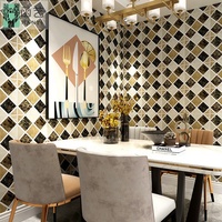 Pegatinas de pared de vinilo de lujo para decoración del hogar, papel tapiz adhesivo clásico, espuma 3D, estilo bohemio