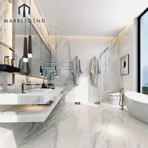 Top Rated China Wit Marmer Leverancier Maat Wit Marmer Werkbladen Italiaanse Witte Carrara Marmeren Badkamer Vloertegel Voor Verkoop