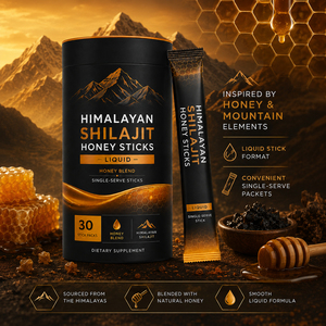 Natural Himalayan Shilajit Honey <b>Sticks</b> with Shilajit Resin Low-Sugar Oral Liquid for Energy Support - Product Image 5