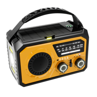 Radio Darurat Internet Senter LED untuk Berkemah 16000mAh Tenaga Surya Engkol Tangan AM/FM/WB Fungsi SOS Radio Cuaca Portabel