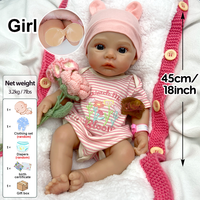 Anatomisch korrekte 12/18 Zoll schwere Squishy Neugeborenen-Puppe, Mini-Reborn-Babypuppen, Kinder-Spielzeug, Fotografie-Requisite