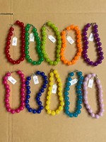 Nouveau collier tendance en perles de chewing-gum brillantes pour le printemps et l'été, collier statement, collier en perles acryliques de grande taille pour femmes, bijoux