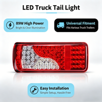 Nouvelle lumière universelle pour camion, 24V, étanche, 88 LED, feu arrière de camion, 411 mm, 3 couleurs, lampe de plaque d'immatriculation pour camions Scania, remorques