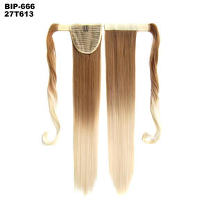 Cola de Caballo Larga Ajustable <span class=keywords><strong>con</strong></span> Cinta Mágica, Extensiones de Cabello Trenzadas Onduladas Económicas para Mujer, Uso Diario, Cola de Caballo Mágica para Mujer - Product Image 6