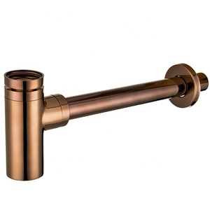 ND004-RG 1 "1/4 sifone dorato rosa lavandino da bagno trappola per bottiglie scolapiatti in ottone <span class=keywords><strong>Sifon</strong></span> - Product Image 1