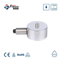 Sensor de Fuerza de Bajo Perfil con Galga Extensométrica de 50N 100N 200N 500N 1000N, Sensor de Peso de Botón Redondo, Transductor de Fuerza con Precisión del 0.1%