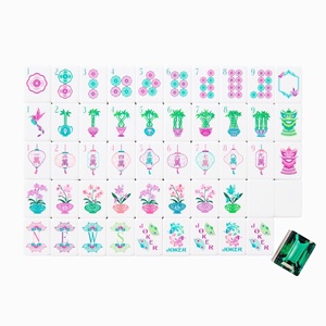 Ensemble de <span class=keywords><strong>Mahjong</strong></span> américain de luxe haut de gamme avec dos émeraude, tuiles <span class=keywords><strong>en</strong></span> acrylique pour les soirées de jeu <span class=keywords><strong>en</strong></span> famille, les rassemblements sociaux et le poker - Product Image 2