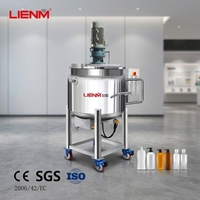 Homogénéisateur mélangeur avec réservoir agitateur pour la fabrication de savon liquide, shampoing, lotion, gel, réacteur de mélange, machine de mélange 300L