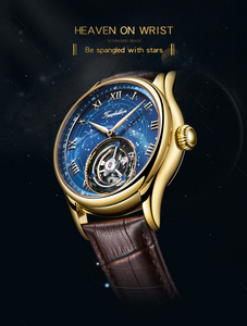 Đồng hồ Aesop Luxury Men's Flying Tourbillon 2025 thời trang kinh doanh, mặt số số La Mã không gian ngoài vũ trụ, dây thép chất lượng cao 22mm - Product Image 4