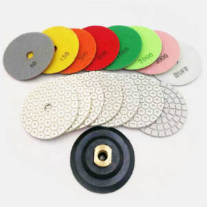 9 Pcs100mm resina diamantata legante tamponi Kit M14 5/8-11 ruota di lucidatura per pietra di granito cemento dischi di macinazione marmo - Product Image 1