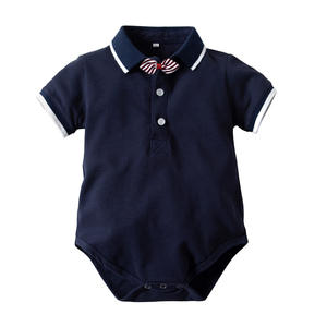 Vente en gros de vêtements urbains pas chers pour bébés, ensembles de combinaisons en tricot de coton pour bébés garçons, ensembles de barboteuses douces - Product Image 2