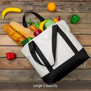 Eco Friendly Canvas Shopping <b>Handbag</b> Reusable Tote Bag for Grocery Market and Travel Available At Best Market Price - Product Image 6