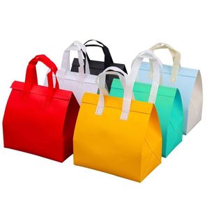 Non-woven Insulated Disposable Aluminum Foil Cooler Bag with Zipper Closure Portable & Foldable for Food Delivery Thermal Use - Product Image 5